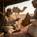 حينَ يُباع الفقر ببيتِ شِعر! في عمق البادية، حيث تُقاس أقدار الرجال بما يملكون من إبلٍ وما يبذلون من كرم، كان "المُحلَّق" يعيش تحت وطأة إرثٍ ثقيل. كان أبوه سيداً جواداً، أفنى ماله في إكرام الضيف حتى مات ولم يترك لابنه سوى سمعة عطرة، وثلاث أخواتٍ عوانس ينتظرن الفرج، وناقة يتيمة هي كل ما تبقى من ثروة العائلة، إضافة إلى بُردين (ثوبين) باليين كان الأب يرتديهما في المحافل.